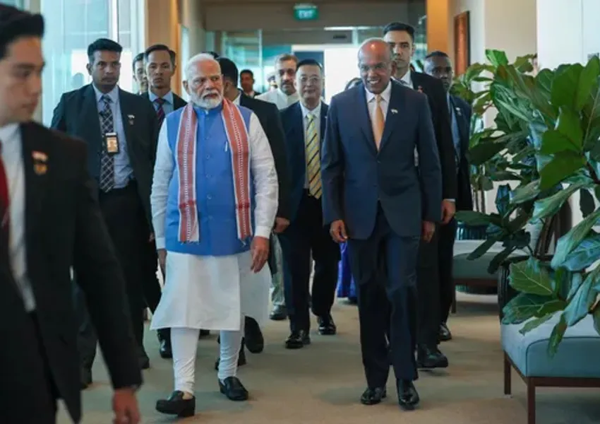 PM Modi Arrives In Singapore On Two-day Visit