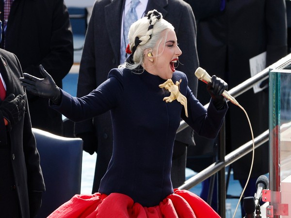 lady gaga national anthem dress Super Bowl 2016: Lady Gaga's National Anthem PerformanceWatch
