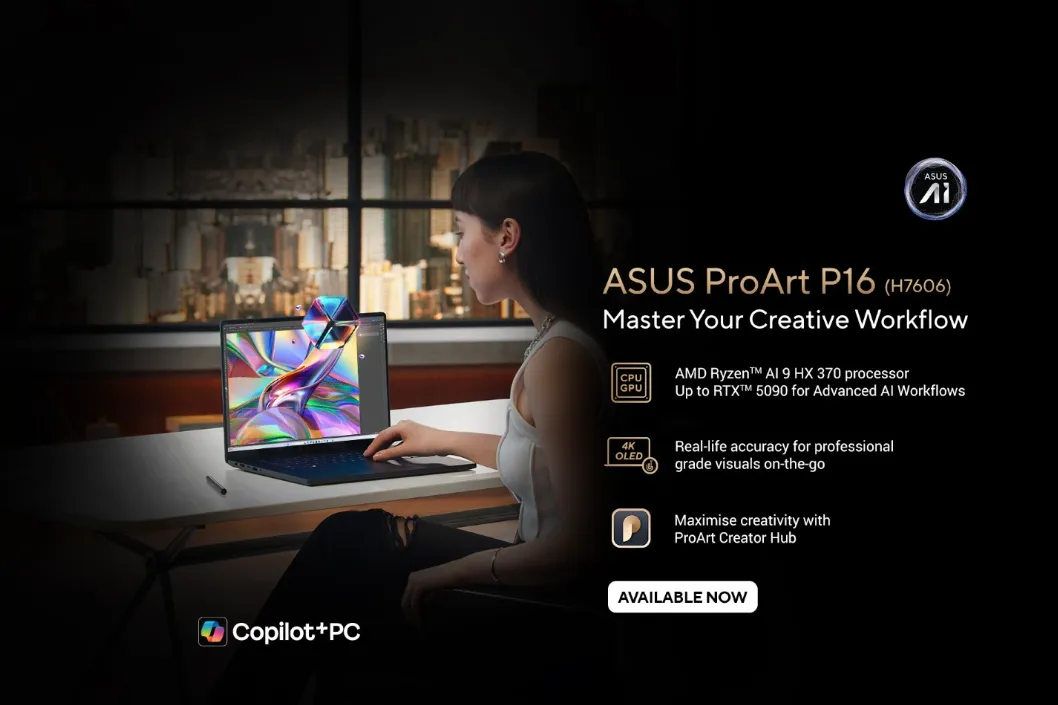 Asus Expands Creator Portfolio With ProArt P16, Featuring AMD Ryzen AI, RTX 5090 GPU