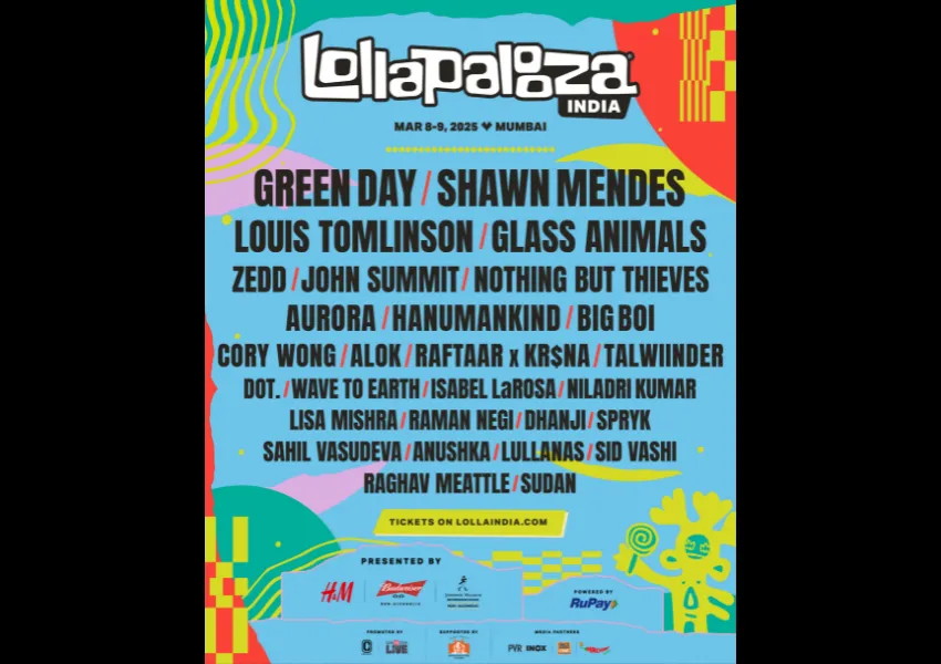 Lollapalooza India 2025 Reveals Line-up With Green Day, Shawn Mendes & More