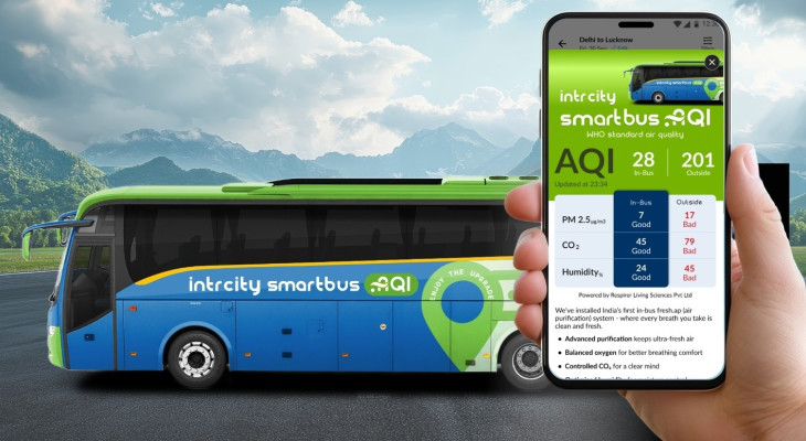IntrCity SmartBus Launches Air Purified Bus Fleet 'IntrCity SmartBus.AQI'