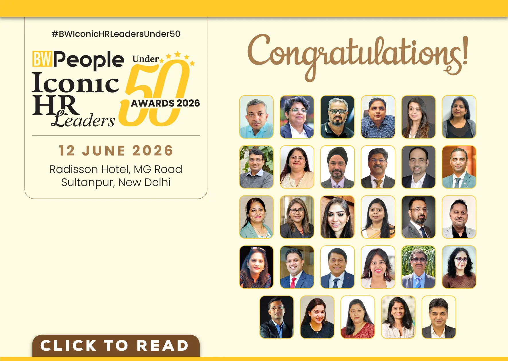 BW People Iconic HR Leaders Under 50 Awards 2026 Celebrates Rising HR ...