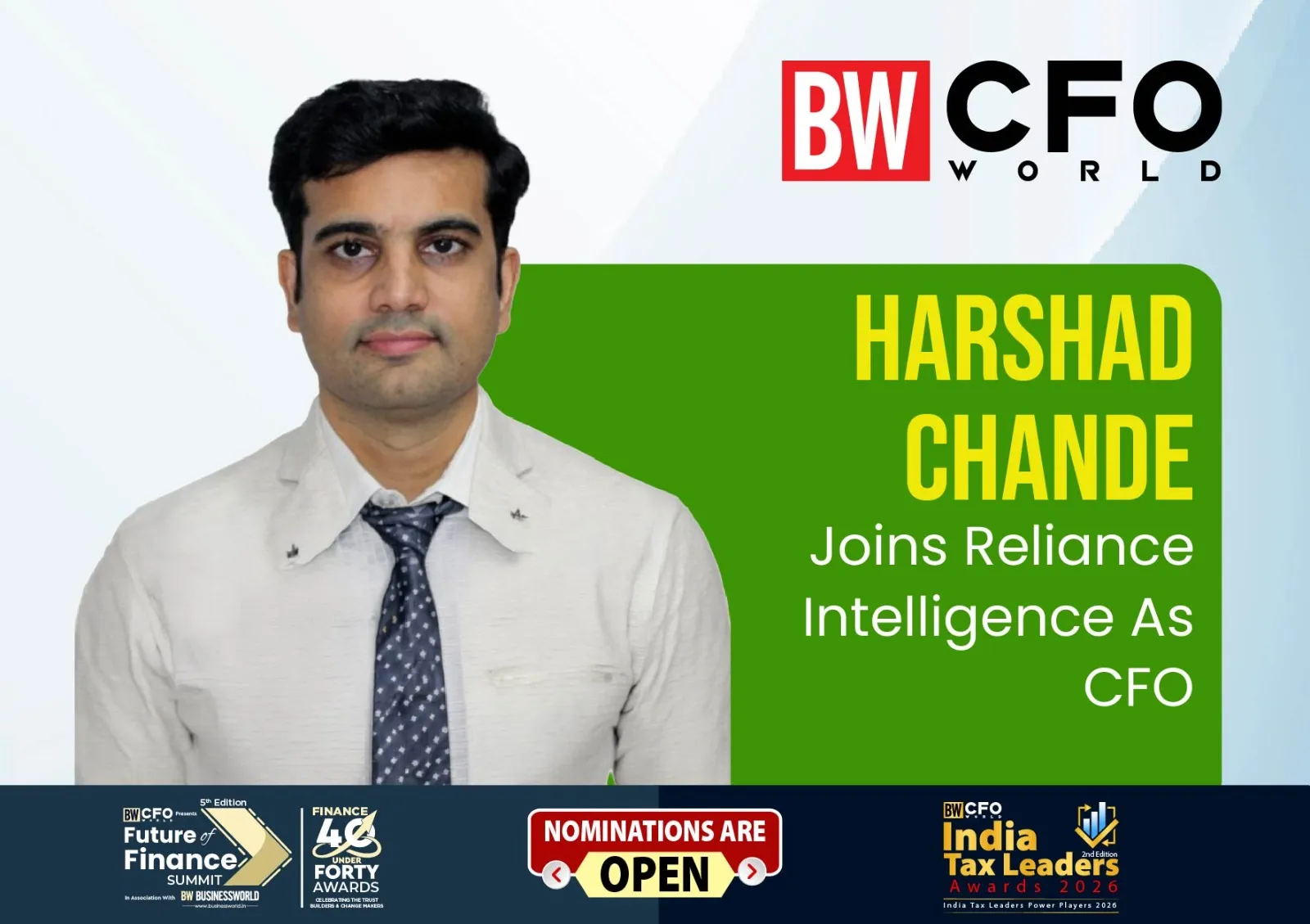Harshad Chande Joins Reliance Intelligence As CFO - BW CFO World